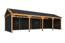 Overkapping Goteborg met zadeldak, type 3 - 1079 x 399 cm - Red Class Wood 